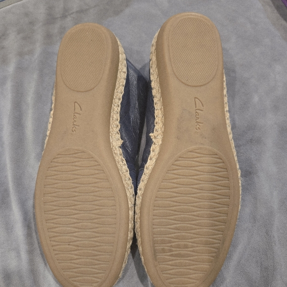Clarks Navy Espadrille Flats - Picture 3 of 4